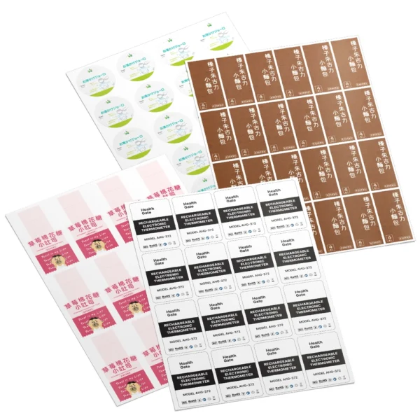 kiss cut label sheets